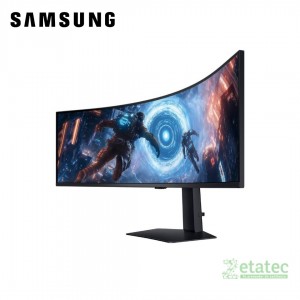 Monitor profesional Samsung Odyssey G9 de 49 pulgadas curvo ultrapanoramico DQHD para productividad empresarial.