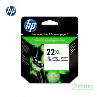 Cartucho de tinta HP 22XL tricolor C9352CL original para impresoras HP