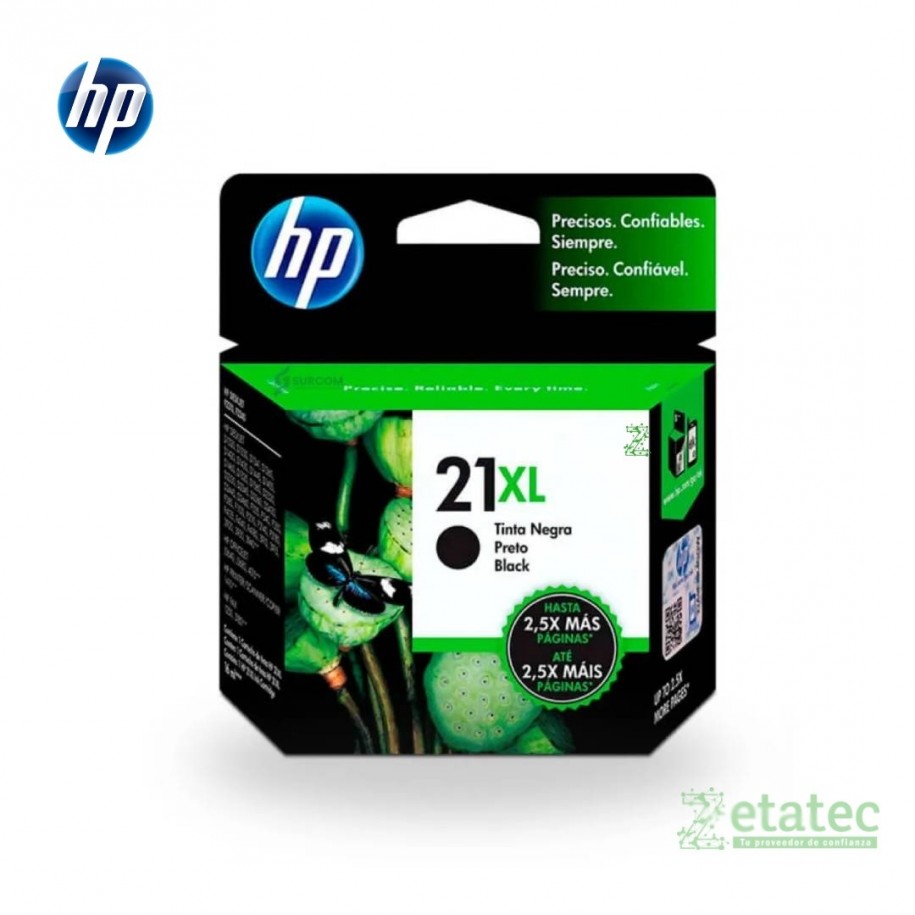 Cartucho de tinta HP 21XL negro C9351CL original para impresoras OfficeJet y DeskJet