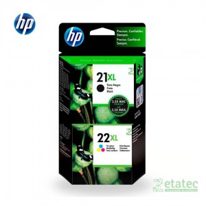 Kit cartuchos HP 21XL negro C9351CL y HP 22XL tricolor C9352CL originales