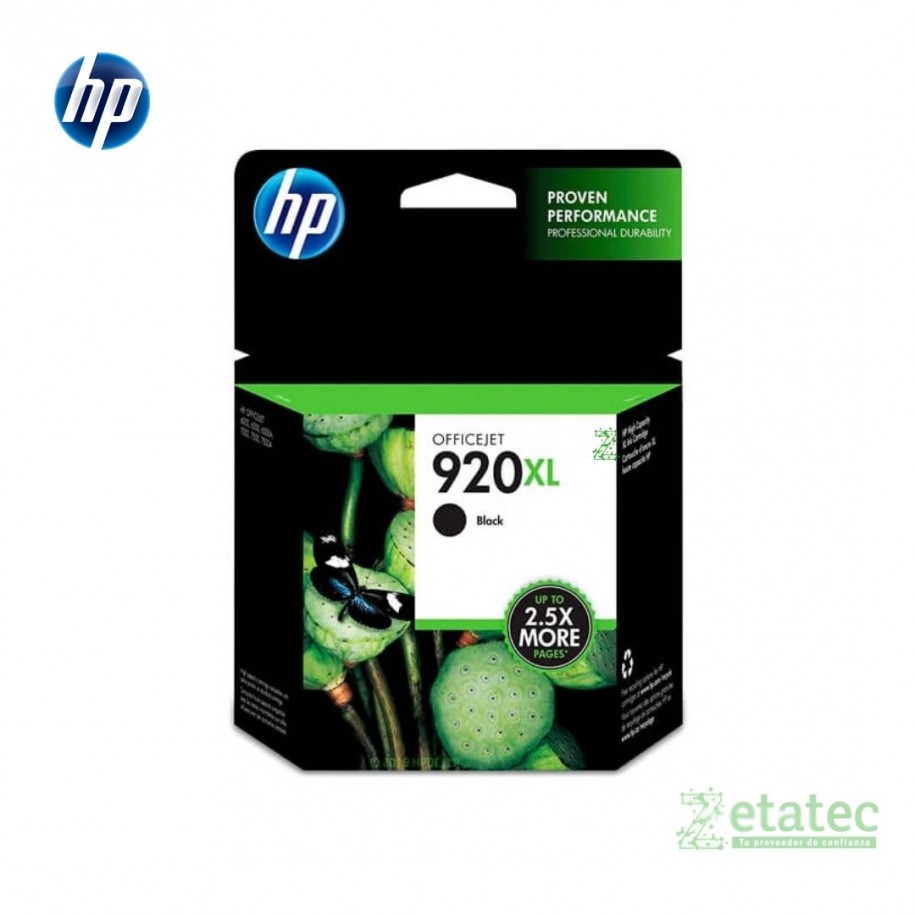 Cartucho de tinta HP 920XL negro CD975AL original para impresoras HP OfficeJet