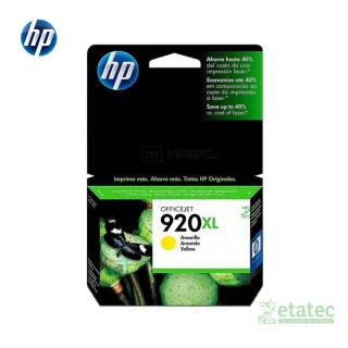 Cartucho de tinta HP 920XL amarillo CD974AL original para impresoras HP OfficeJet