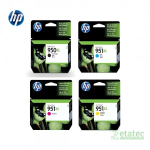 Kit de cartuchos HP 950XL negro y 951XL colores originales para impresoras HP OfficeJet Pro