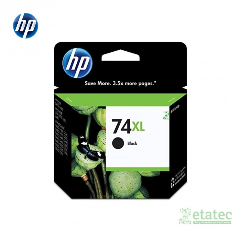 Cartucho de tinta HP 74XL negro CB336WL original alta capacidad para impresoras HP DeskJet y OfficeJet