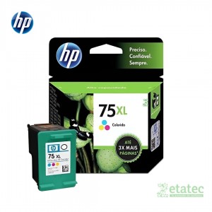 Cartucho de tinta HP 75XL tricolor CB338WL original alta capacidad para impresoras HP DeskJet y OfficeJet
