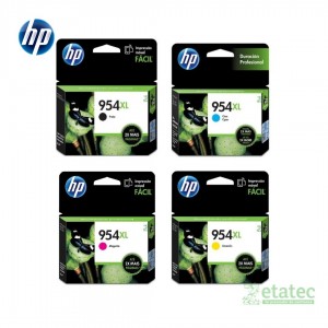 Kit de cartuchos HP 954XL negro y colores originales alta capacidad para impresoras HP OfficeJet Pro