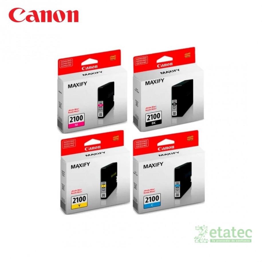 Kit de tinta Canon PGI 2100 original para impresoras Canon MAXIFY MB5310 MB4010