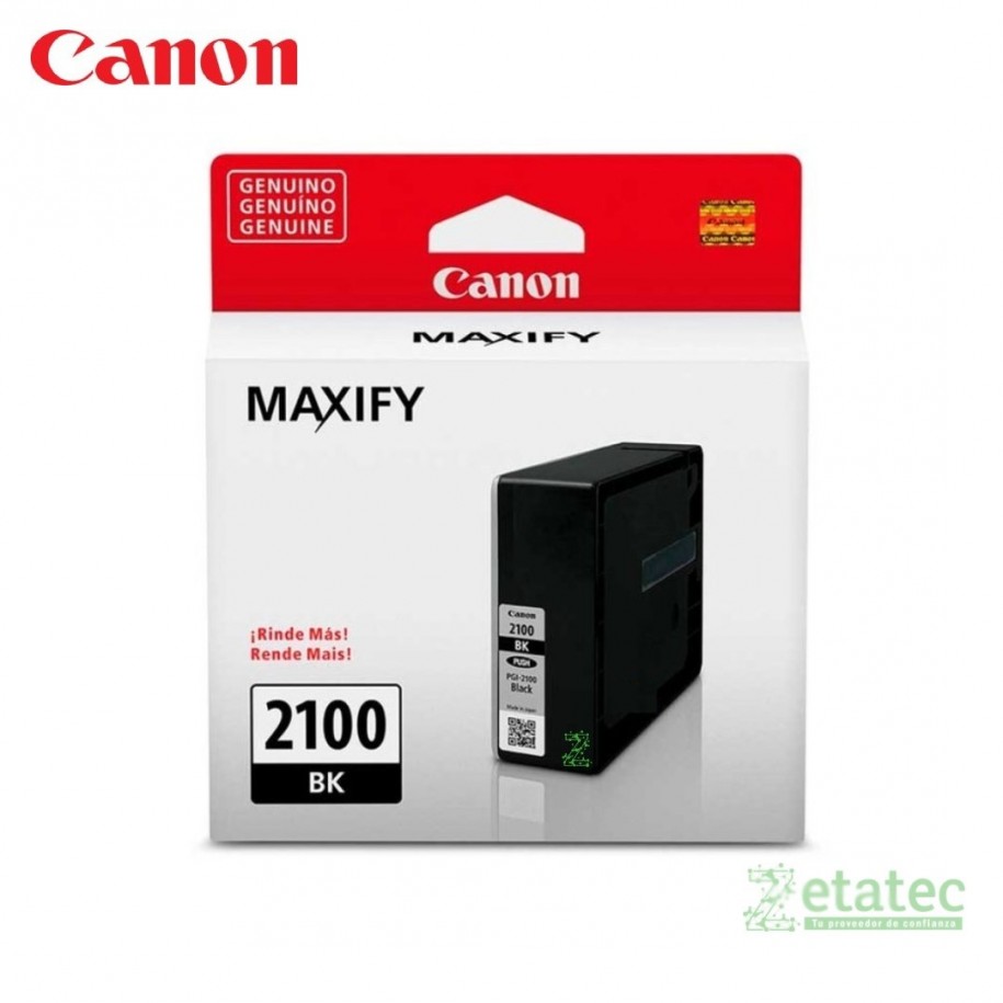 Cartucho de tinta Canon PGI-2100 negro original para impresoras Canon MAXIFY