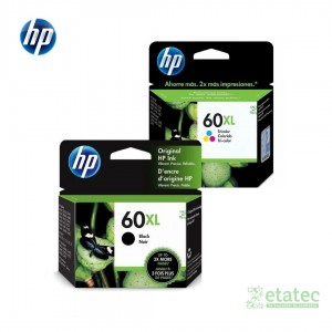 Kit cartuchos HP 60XL negro y tricolor original alta capacidad