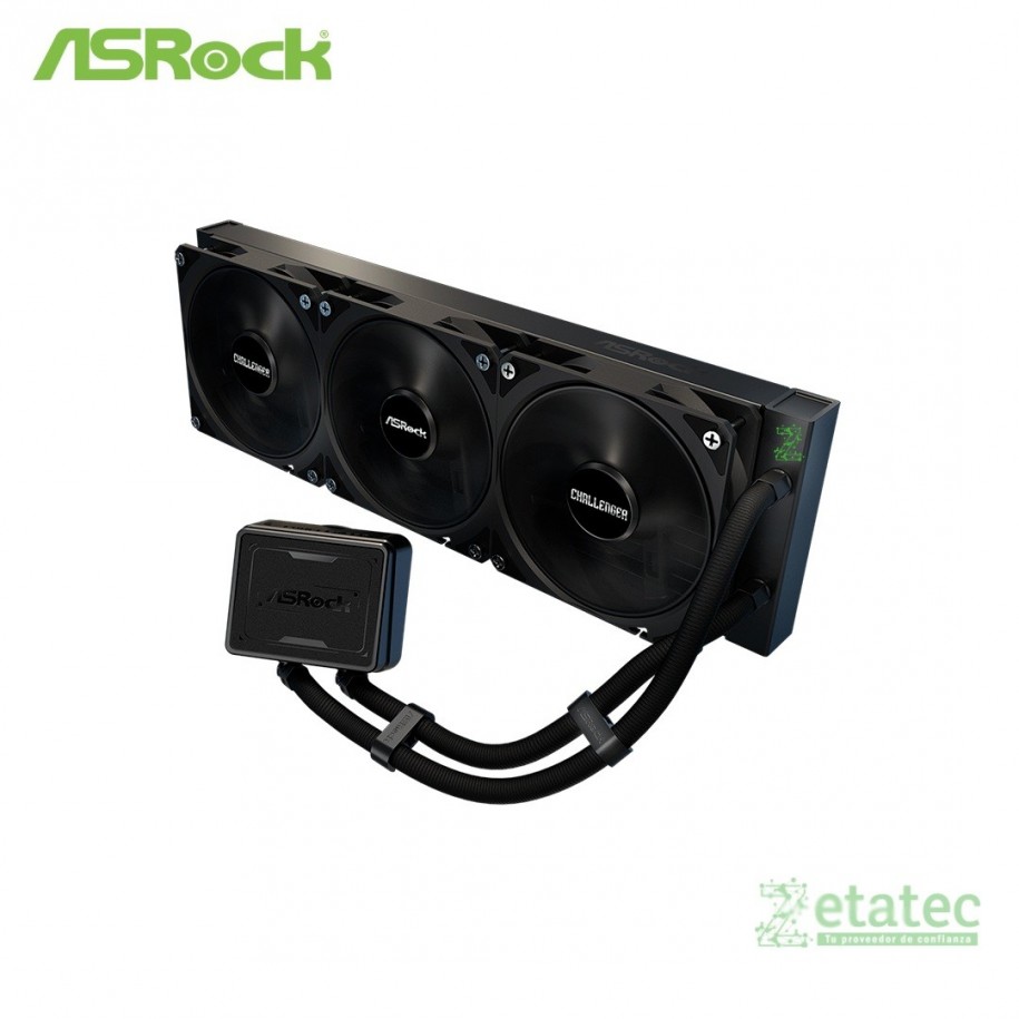 Cooler ASRock ACARCLPURE360 AIO 360mm con RGB para enfriamiento de CPU gaming de alto rendimiento