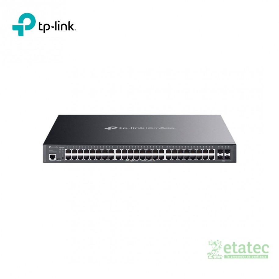 Switch TP-Link Omada SG3452P 52 puertos gigabit L2+ con 48 puertos PoE+ para redes empresariales