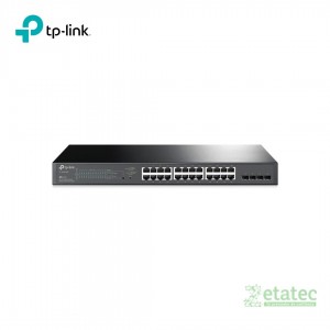 Switch TP-Link Omada 28 puertos Gigabit 24 PoE+ gestionable ideal para cámaras IP y puntos de acceso WiFi