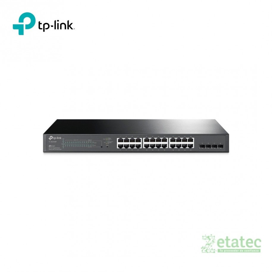 Switch TP-Link Omada 28 puertos Gigabit 24 PoE+ gestionable ideal para cámaras IP y puntos de acceso WiFi