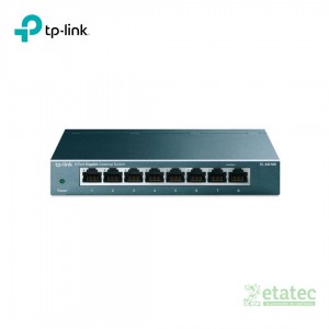 Switch TP-Link TL-SG108 8 puertos Gigabit 10/100/1000 Mbps compacto para redes domésticas y oficina
