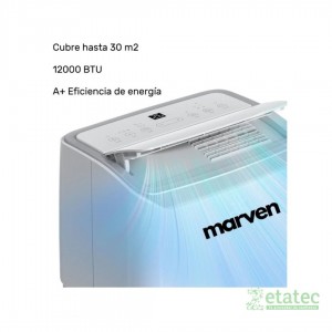 Aire Acondicionado Portátil Marven 4 en 1 12000 BTU TESVOR8001 color blanco para interiores