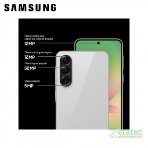 Celular Samsung Galaxy A56 negro con pantalla AMOLED y conectividad 5G